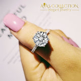 2019 New Arrival Real 925 Sterling Silver Ring Solitaire Lr4584S 9 / Rose Rings