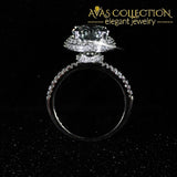 Solid 925 Sterling Silver Oval Ring Promise Solitaire Engagement Rings