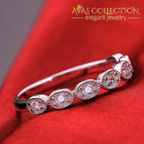 Solid  925 Sterling Silver Band Eternity Ring - Avas Collection