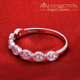 Solid  925 Sterling Silver Band Eternity Ring - Avas Collection