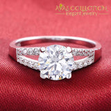 Real 925 Sterling Silver Ring Simulated Diamonds/ Cocktail Rings