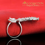 Real 925 Sterling Silver Peacock Marquise Luxury Ring Rings