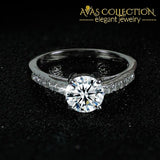 Classic Promise Ring/ Engagement Ring Solid 925 Silver Rings