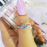 Classic Promise Ring/ Engagement Ring Solid 925 Silver Rings