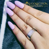 Solid 925 Sterling Silver Males Wedding Band 7 Rings