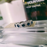 Solid Sterling Silver Ring Eternity Wedding Bands