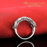 Solid Sterling Silver Ring Eternity Wedding Bands