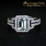 Solid Real 925 Sterling Silver Engagement Ring Rings