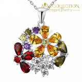 3.5 Carat Flower Necklace Pendants