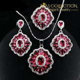 Elegant Design Big Square 3 Piece Jewelry Set Sets