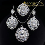 Elegant Design Big Square 3 Piece Jewelry Set Sets