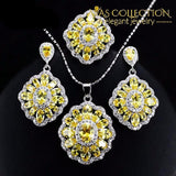 Elegant Design Big Square 3 Piece Jewelry Set Sets