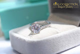1 Carat Engagement Ring 18k White Gold FIlled - Avas Collection