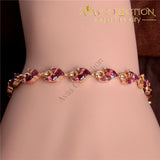 Shuangr Gold Color Womens Shiny Austrian Crystal Fashion Jewelry Perfect Bracelet Wholesale Chain &