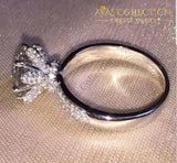 Flower 3 Carat Engagement Ring Rings