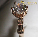 Round Cut 2 Carat Engagement Ring Underwear