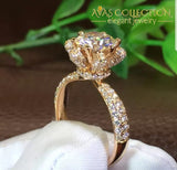 3CT Flower Engagement  Ring - Avas Collection
