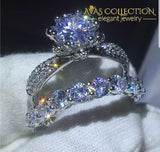 Flower Ring Set Engagement Rings