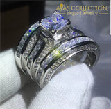 Princess Cut 3 In 1 Ring Set Rings