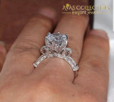 3 Carat Engagement  Ring 10k White Gold Filled - Avas Collection