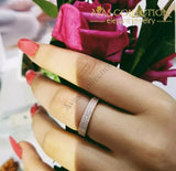 Solid 925 Sterling Silver Eternity Ring Engagement Rose Gold Rings