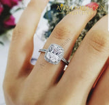 Rose Gold/ Silver Engagement Ring/ Promise Rings - Avas Collection