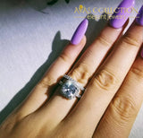 5 Ct Cushion Cut Engagement Ring Set Rings