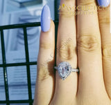 Pear Cut 3Ct Engagement Ring Rings