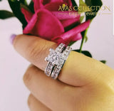 2-Pcs 1 Ct Princess Cut Ring Rings