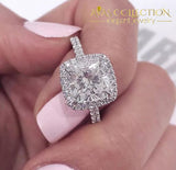 New Arrival Solid 925 Sterling Silver Ring / Simulated Diamonds Engagement Rings