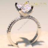 Unique Luxury Princess Cut Engagement Ring Rings