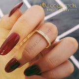 Solid 925 Sterling Silver Band Ring Eternity Finger Three Colors Wedding Bands
