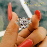 Esmeralda Solid 925 Sterling Silver Engagement/wedding Ring Engagement Rings