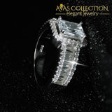 Princess Cut Solid Original Latest Design  925 Sterling Silver Engagement Ring - Avas Collection