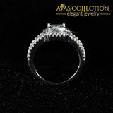 Princess Cut Solid Original Latest Design  925 Sterling Silver Engagement Ring - Avas Collection