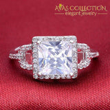 Solid Real 925 Sterling Silver Delicate Cocktail Ring Engagement Rings