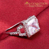 Solid Real 925 Sterling Silver Delicate Cocktail Ring Engagement Rings