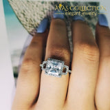 Solid Real 925 Sterling Silver Delicate Cocktail Ring 5 Engagement Rings