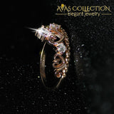Solid Real 925 Sterling Silver Ring Crown Rose Gold/ Promise RIng - Avas Collection