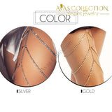 Multi-layer Crystal Thigh Leg Body Chain Beach 3 Layers - Avas Collection