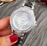 Rhinestone Simulated-Ceramics Crystal Quartz Watch Womens Watches