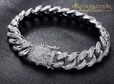 14Mm Iced Out Cuban Link Bracelet Chain & Bracelets