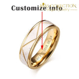 Personalized Engrave Name/Wedding Rings for Love Matte Finish Stainless Steel 18k Gold Finished - Avas Collection