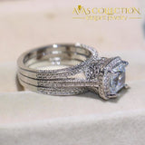 Vintage Cushion Shape Eiffel Tower Engagement Ring Rings