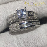 Stunning 2 In 1 Engagement Ring Set Rings