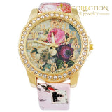 Flower Rhinestone Watch Womens Watches