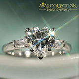 Big Heart Shape Engagement Ring/ Promise Ring - Avas Collection