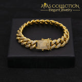 14Mm Iced Out Cuban Link Bracelet Chain & Bracelets