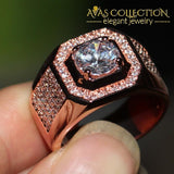 3 Carat Rose Gold Wedding Band Rings