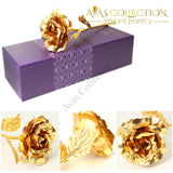 24K Gold Rose With Love Stand Artificial & Dried Flowers
